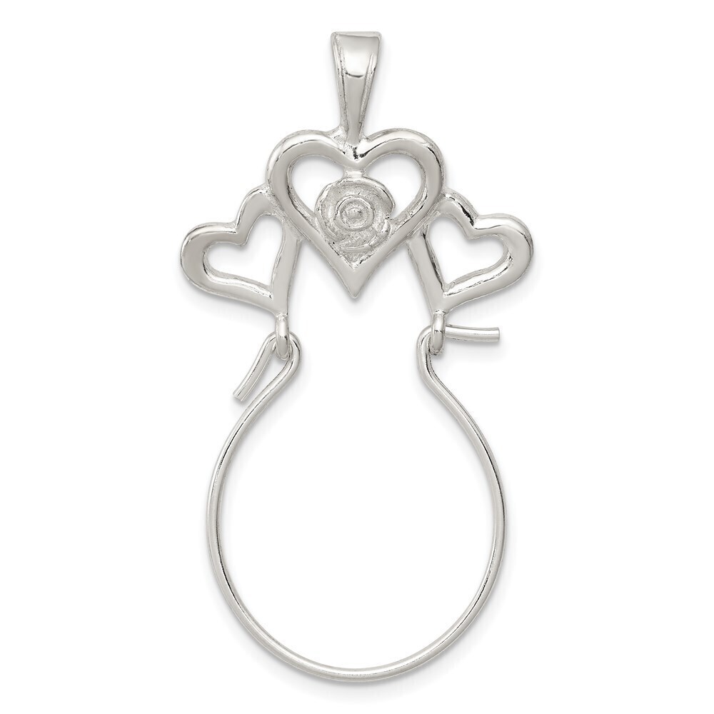 Million Charms 925 Sterling  Silver Heart Charm Holder